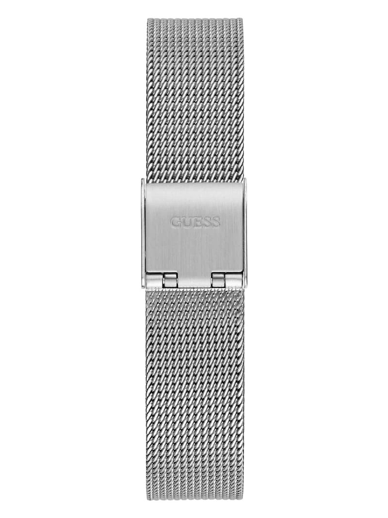 Silver-Tone Mesh Analog Watch