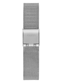 Silver-Tone Mesh Analog Watch