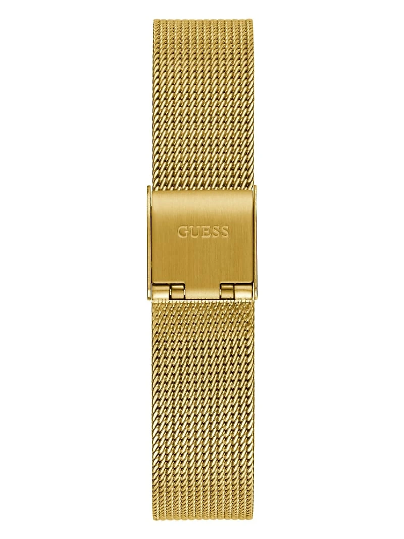 Gold-Tone Mesh Analog Watch