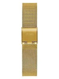 Gold-Tone Mesh Analog Watch
