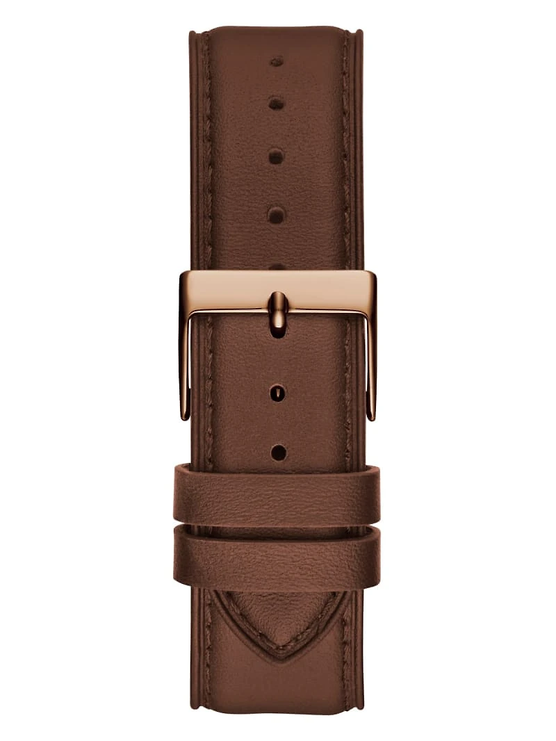 Brown Leather Multifunction Watch