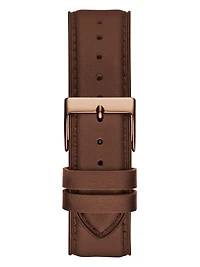 Brown Leather Multifunction Watch