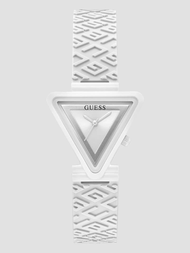 White Triangle Silicone Analog Watch