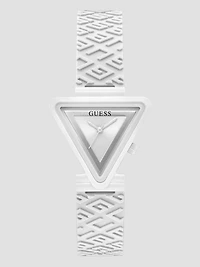 White Triangle Silicone Analog Watch