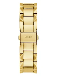 Textured Gold-Tone Analog Watch