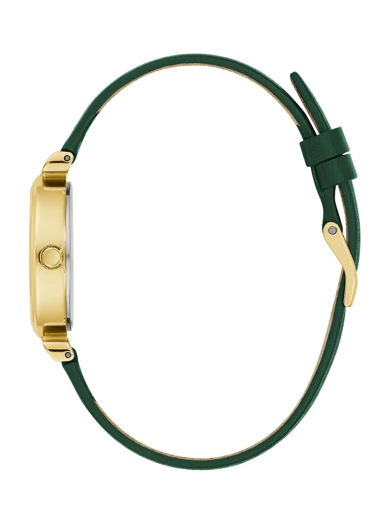 Gold-Tone and Leather Analog Watch