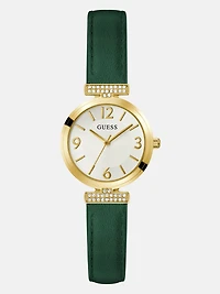 Gold-Tone and Leather Analog Watch