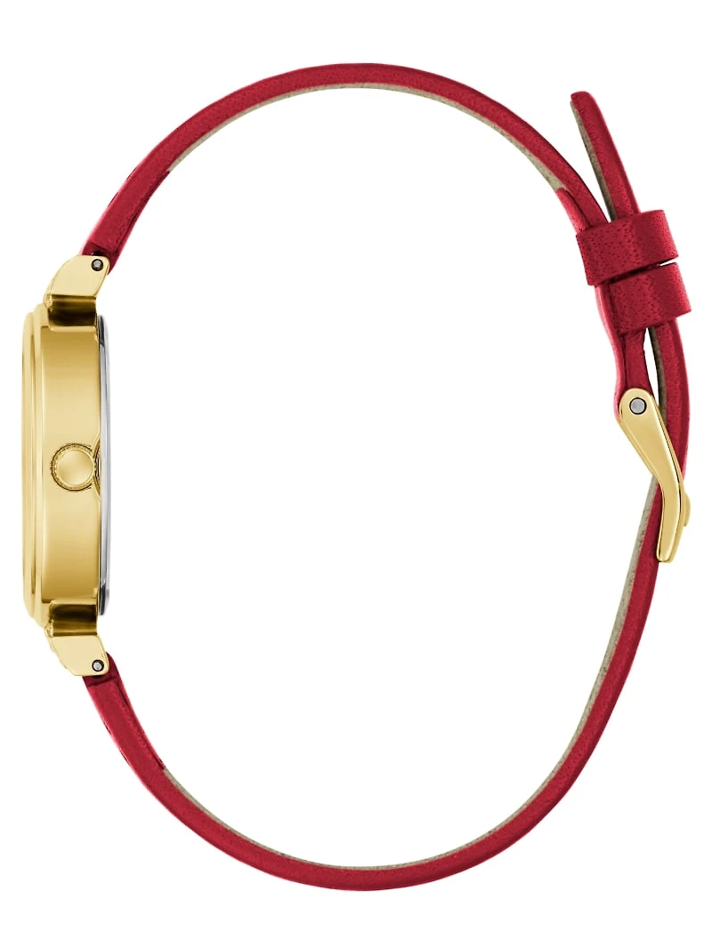 Gold-Tone Analog Leather Watch