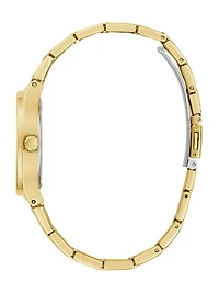 Gold-Tone Studded Analog Watch