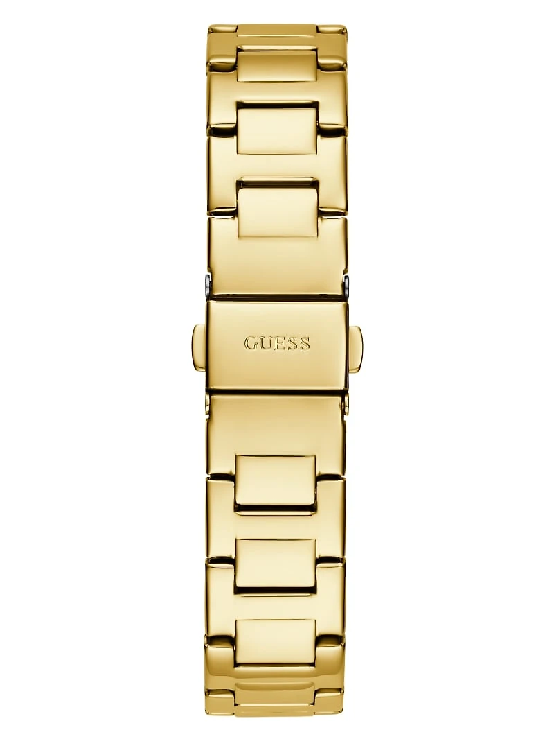 Gold-Tone Studded Analog Watch