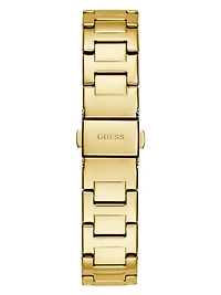 Gold-Tone Studded Analog Watch