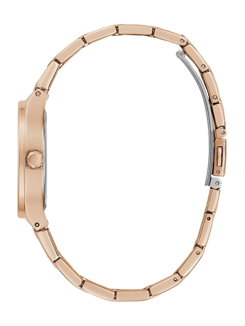 Rose Gold-Tone Studded Analog Watch
