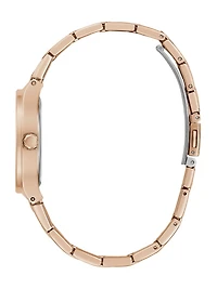 Rose Gold-Tone Studded Analog Watch
