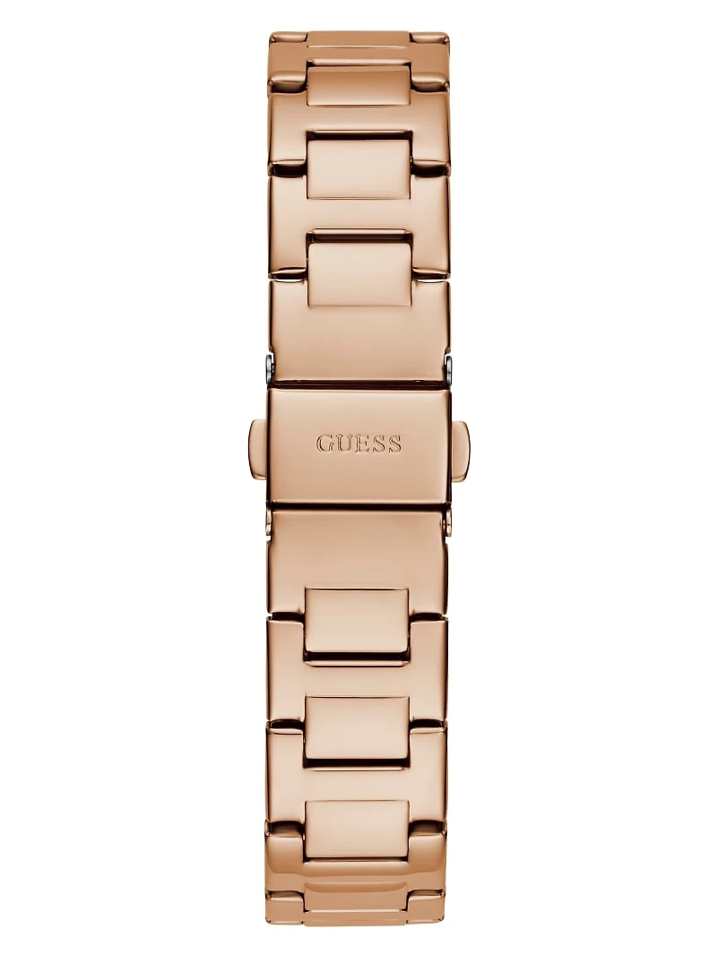 Rose Gold-Tone Studded Analog Watch