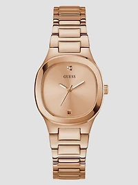 Rose Gold-Tone Studded Analog Watch
