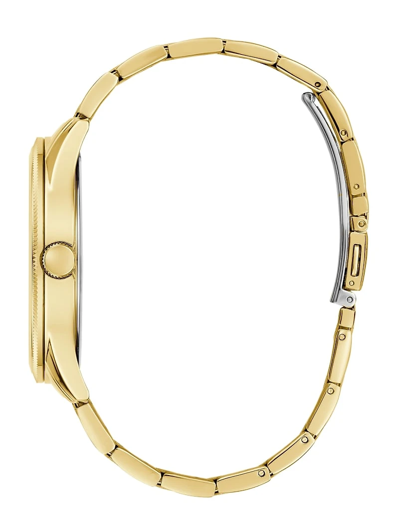 Gold-Tone and Green Analog Watch