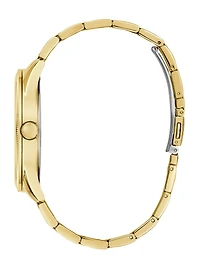 Gold-Tone and Green Analog Watch