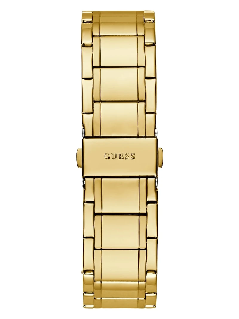 Gold-Tone and Green Analog Watch