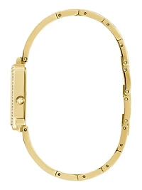 Gold-Tone Crystal Triangle Analog Watch