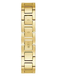 Gold-Tone Crystal Triangle Analog Watch