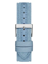 Blue Hearts Silver-Tone Analog Watch