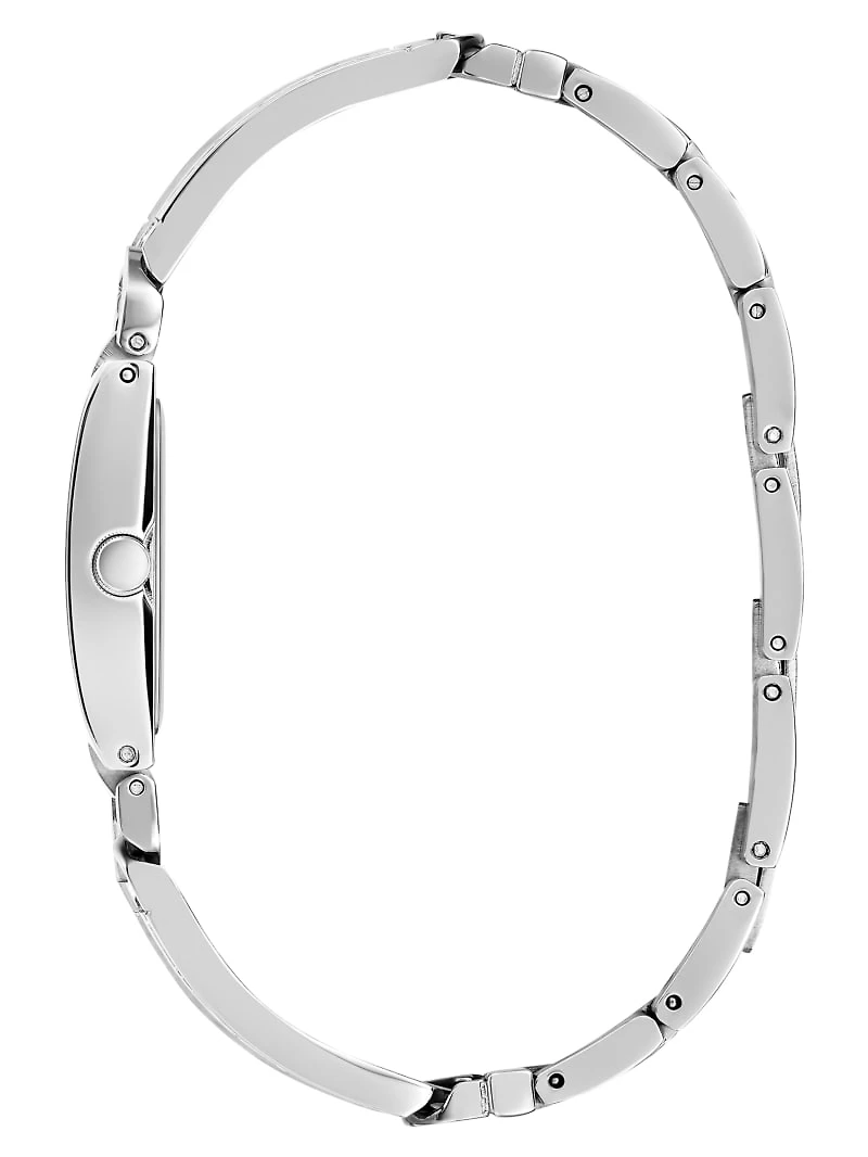 Silver-Tone Square Analog Watch
