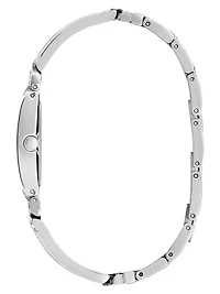 Silver-Tone Square Analog Watch