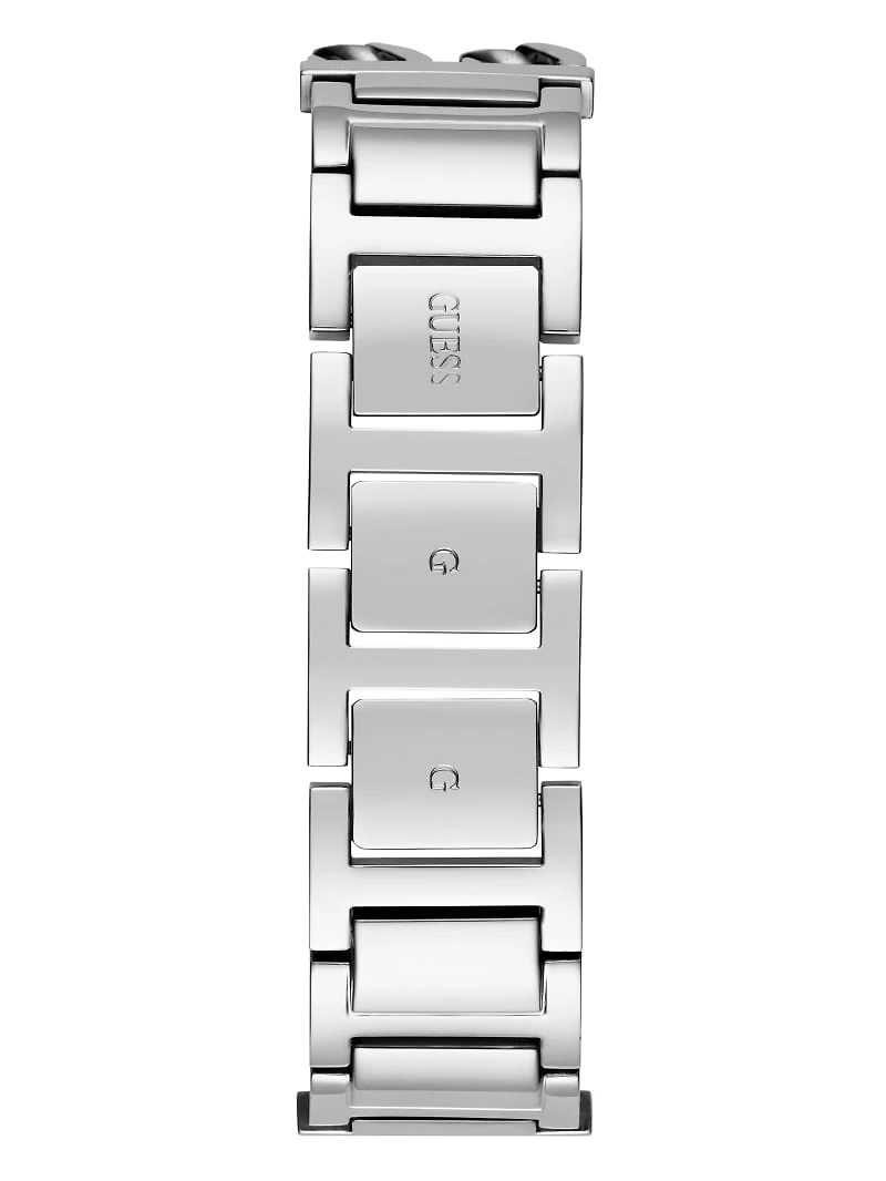 Silver-Tone Square Analog Watch