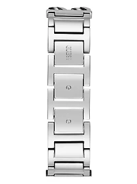 Silver-Tone Square Analog Watch