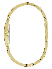 Gold-Tone Square Analog Watch