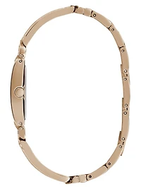 Rose Gold-Tone Square Analog Watch