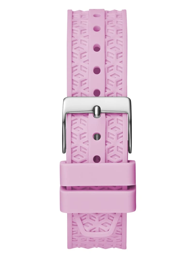 Pink Silicon Analog Watch