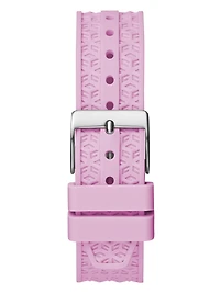 Pink Silicon Analog Watch