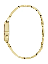 Gold-Tone Hexagon Analog Watch