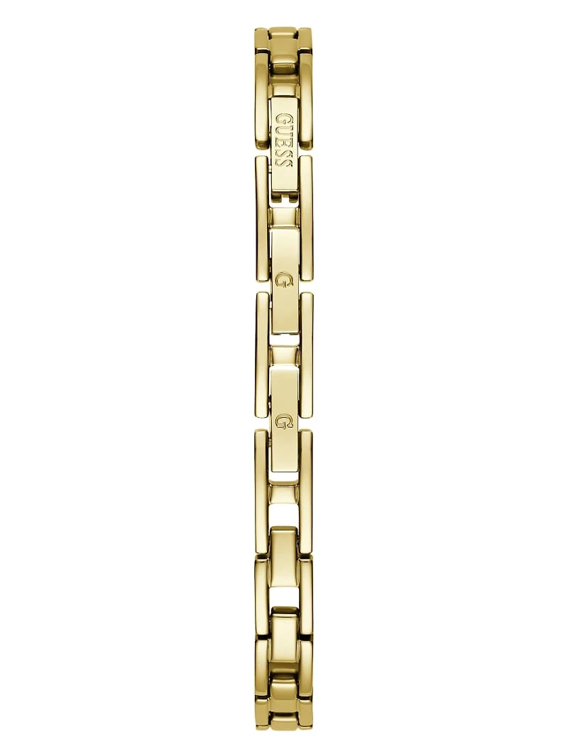 Gold-Tone Hexagon Analog Watch
