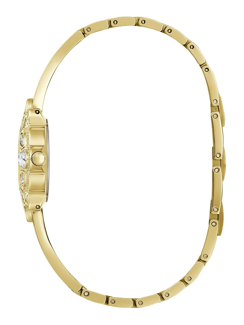 Gold-Tone Flower Analog Watch