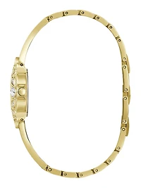 Gold-Tone Flower Analog Watch