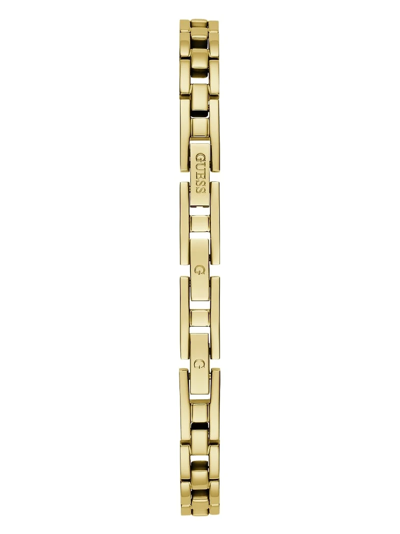 Gold-Tone Flower Analog Watch
