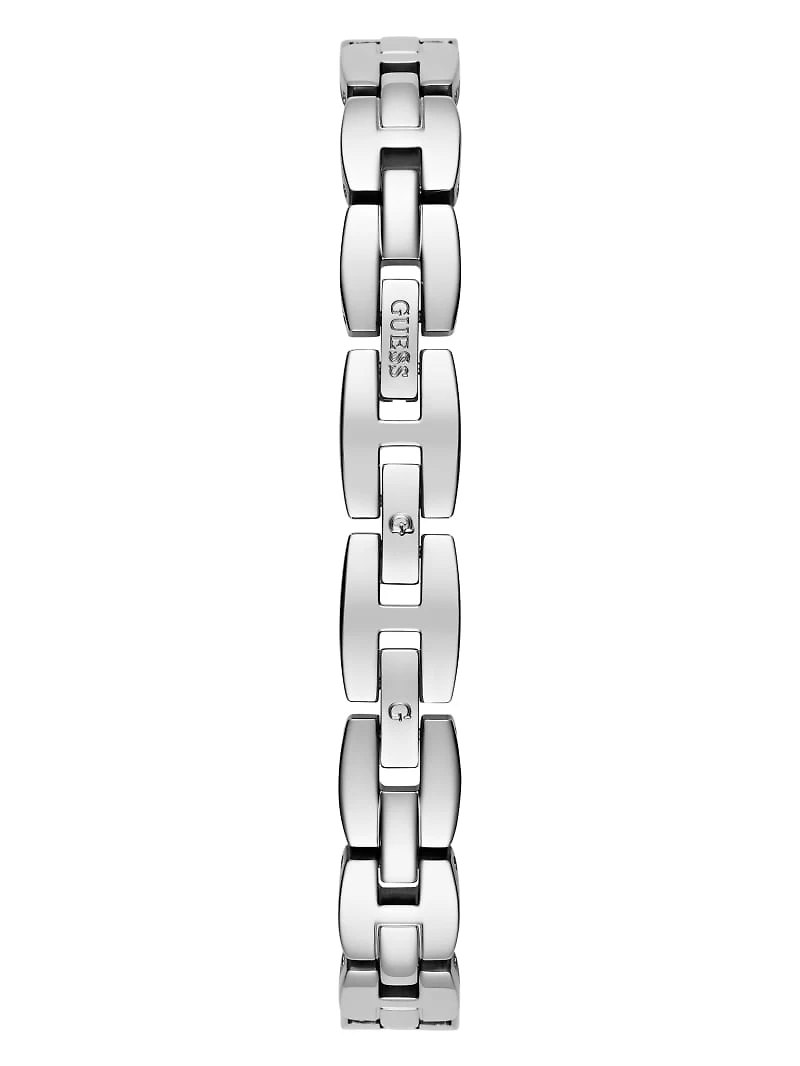 Silver-Tone Crystal Analog Watch