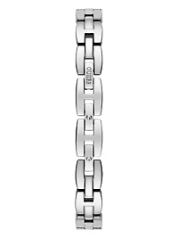 Silver-Tone Crystal Analog Watch