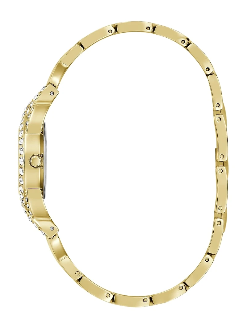 Gold-Tone Crystal Analog Watch