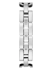 Silver-Tone Crystal Analog Watch