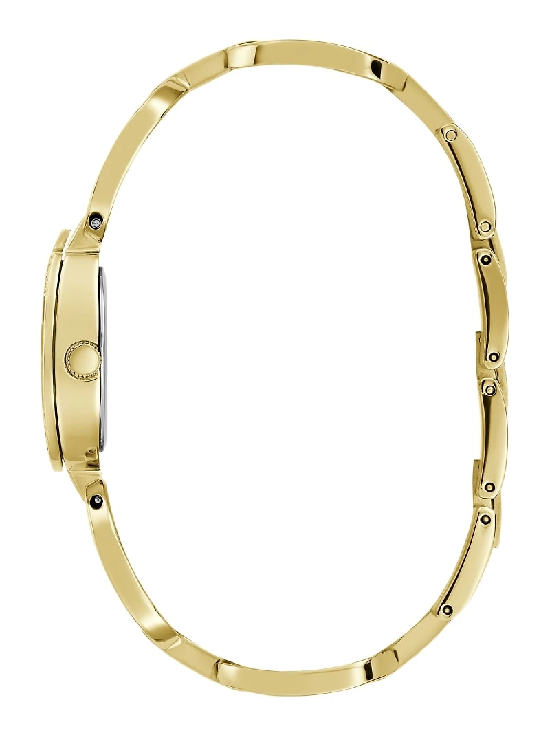 Gold-Tone Crystal Analog Watch