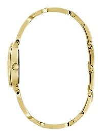 Gold-Tone Crystal Analog Watch