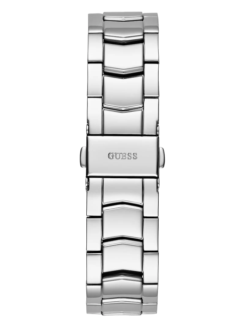 Silver-Tone and Crystal Multifunction Watch