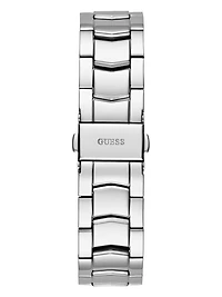 Silver-Tone and Crystal Multifunction Watch