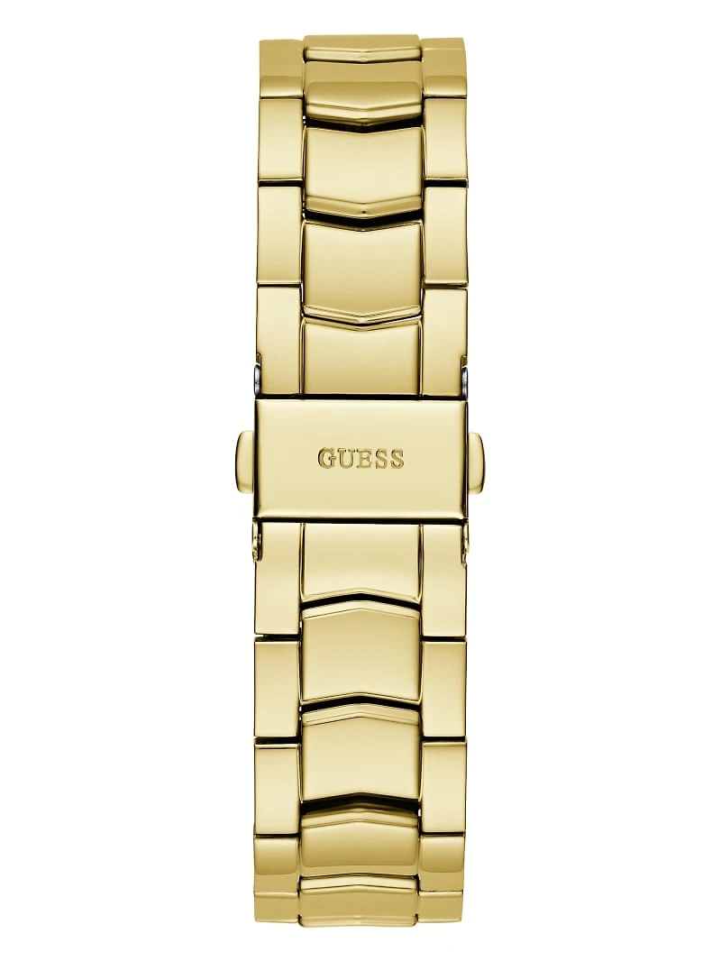 Gold-Tone and Crystal Multifunction Watch