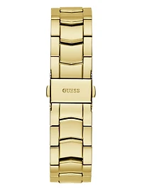 Gold-Tone and Crystal Multifunction Watch