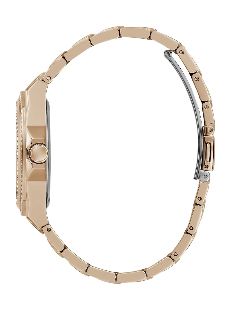 Rose Gold-Tone and Crystal Multifunction Watch