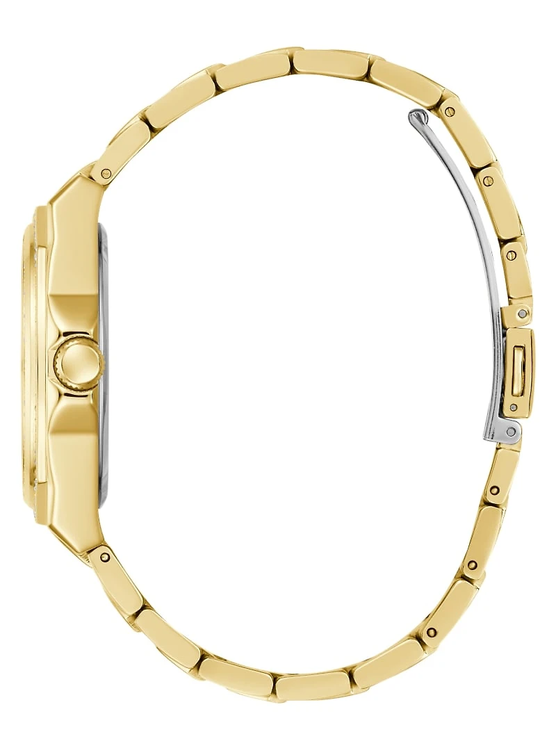 Gold-Tone and Black Multifunction Watch